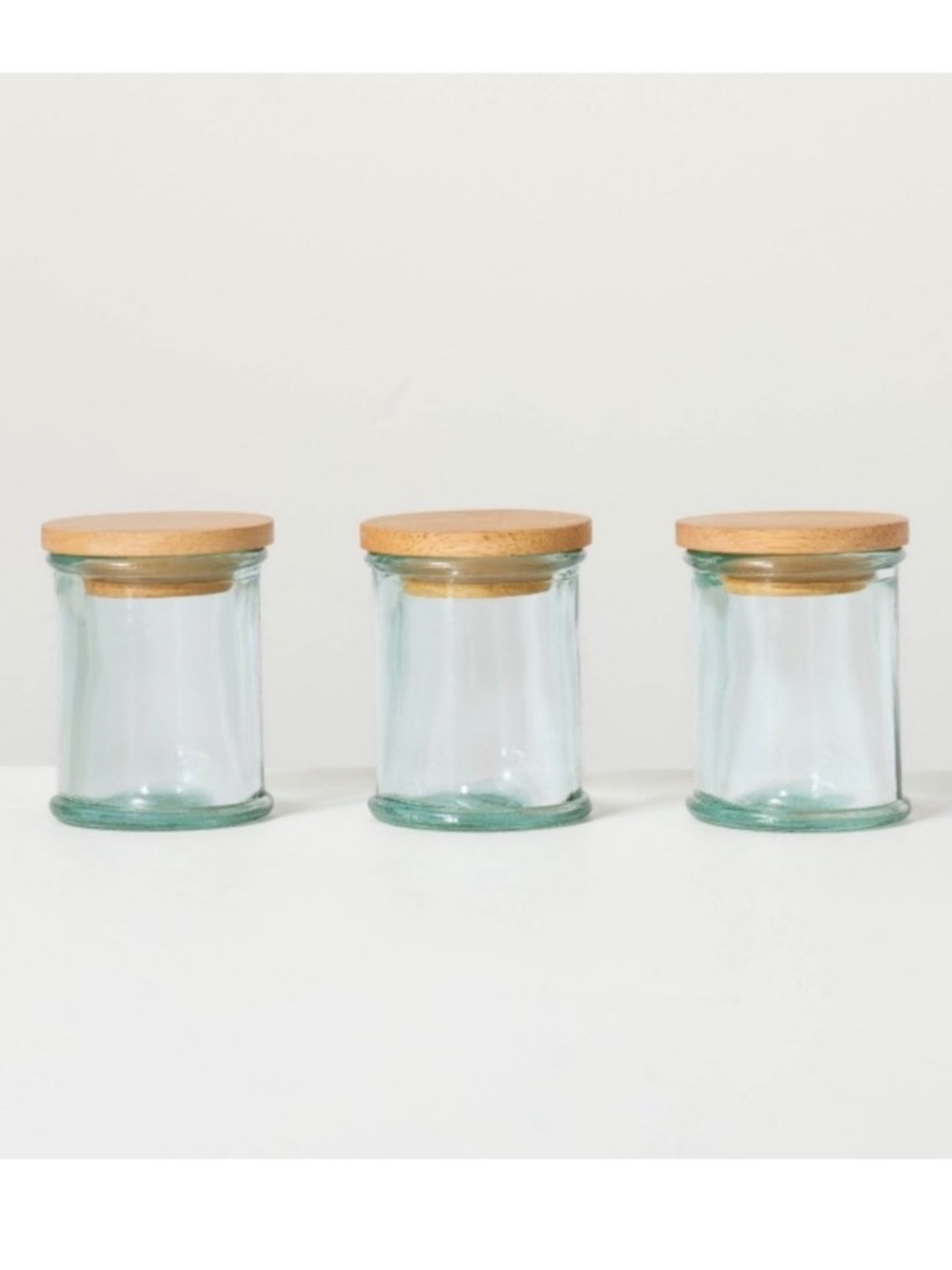 Hearth & Hand Magnolia **SET OF 3** Recycled Glass Spice Containers NEW IN BOX